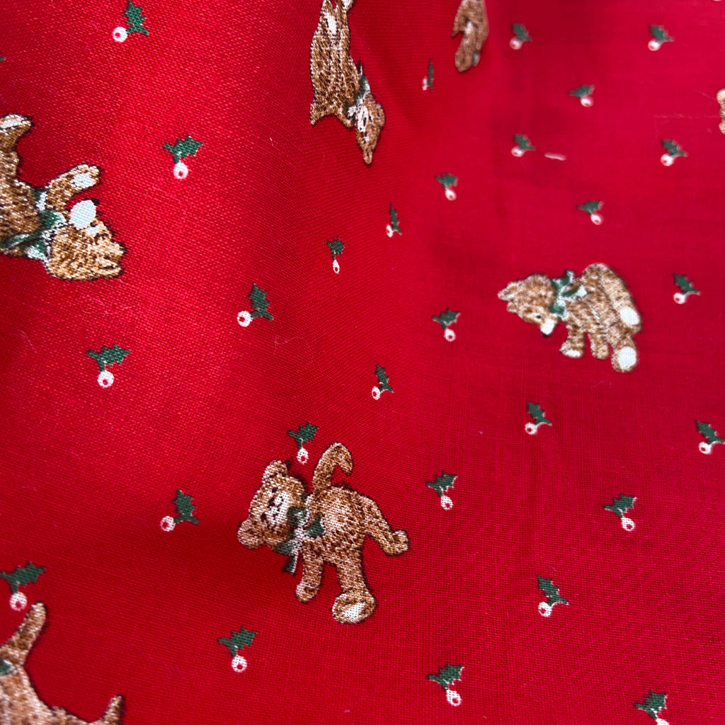 Resuable Single Layer Fabric Gift Wrap and Bag – Christmas Bear