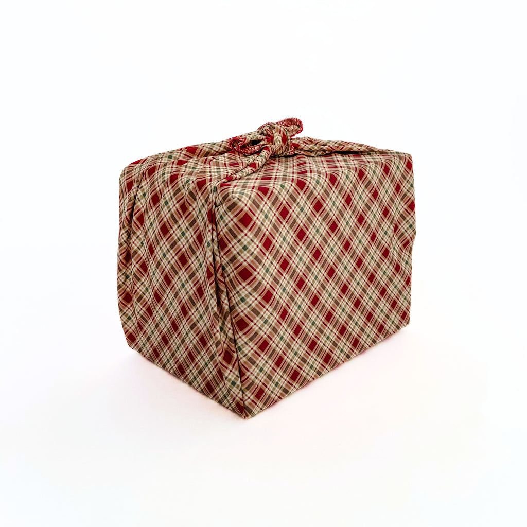 Resuable Single Layer Fabric Gift Wrap – Red Country Plaid
