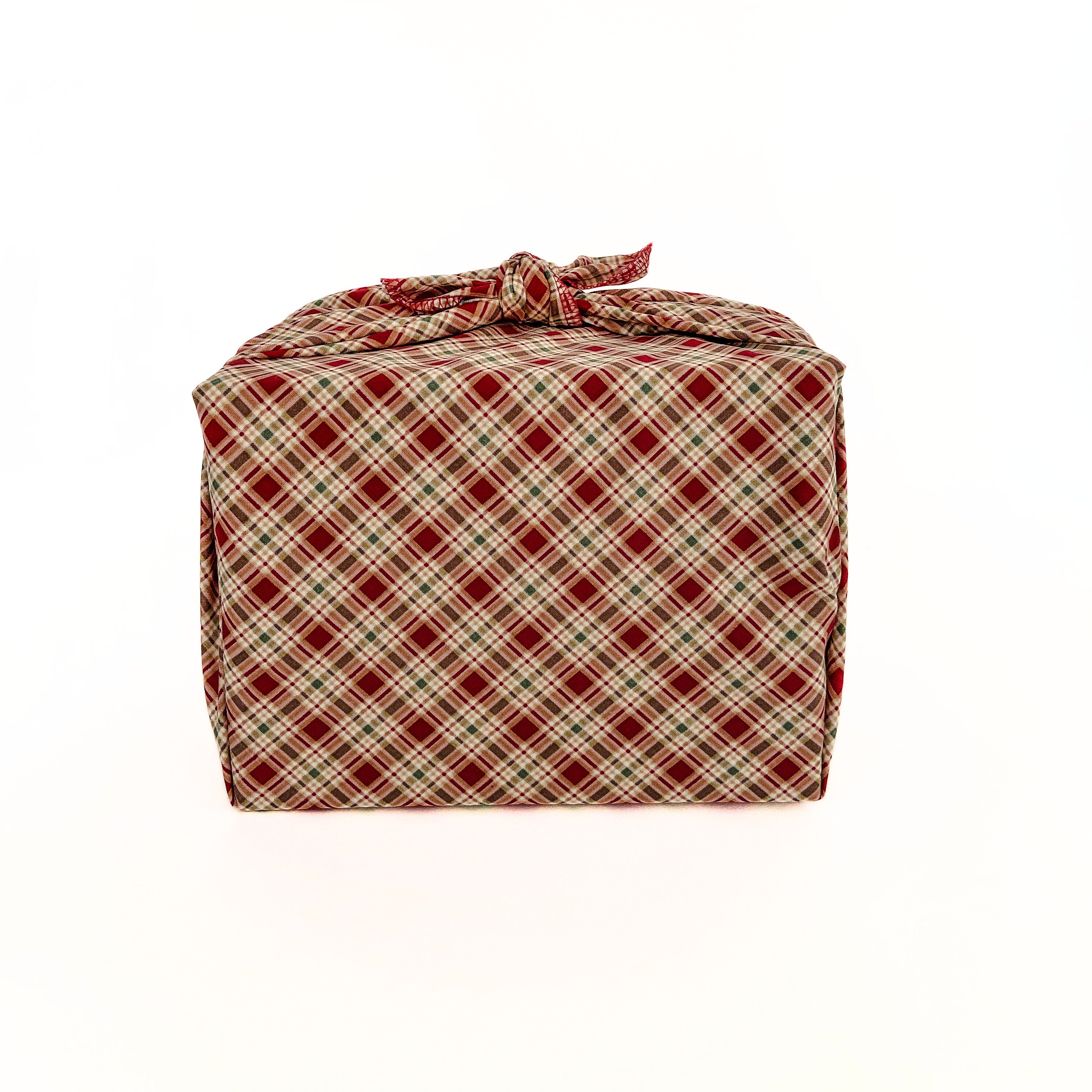 Resuable Single Layer Fabric Gift Wrap – Red Country Plaid