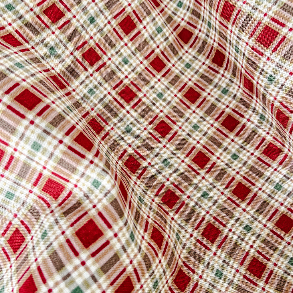 Resuable Single Layer Fabric Gift Wrap – Red Country Plaid