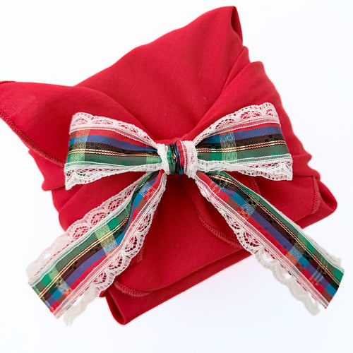 Plaid Lace Medium Bow Set