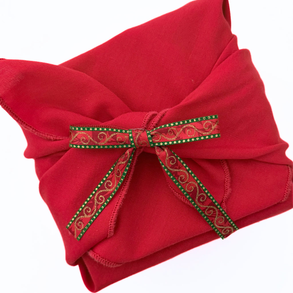 Red Green Swirl Small Bow Set