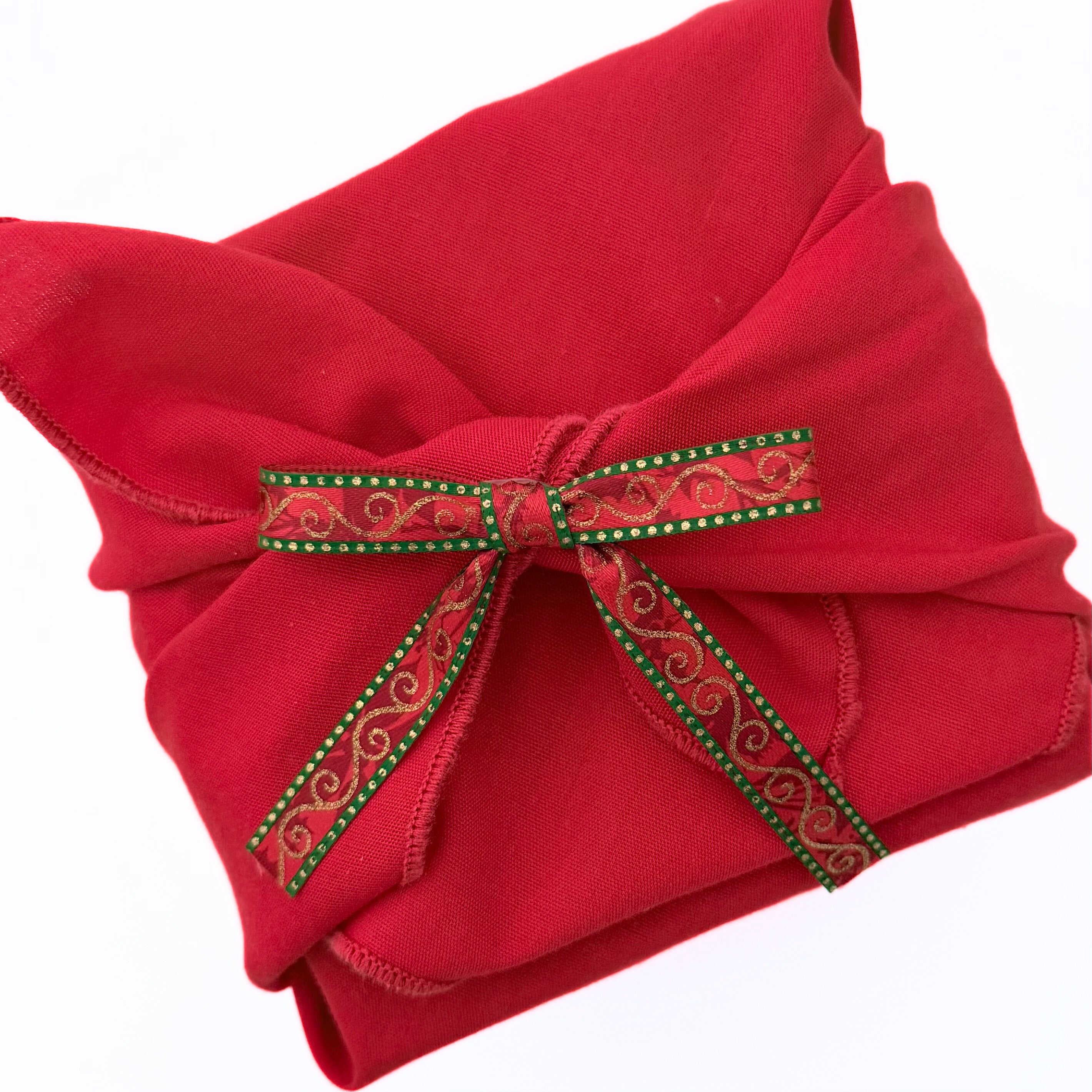Red Green Swirl Small Bow Set