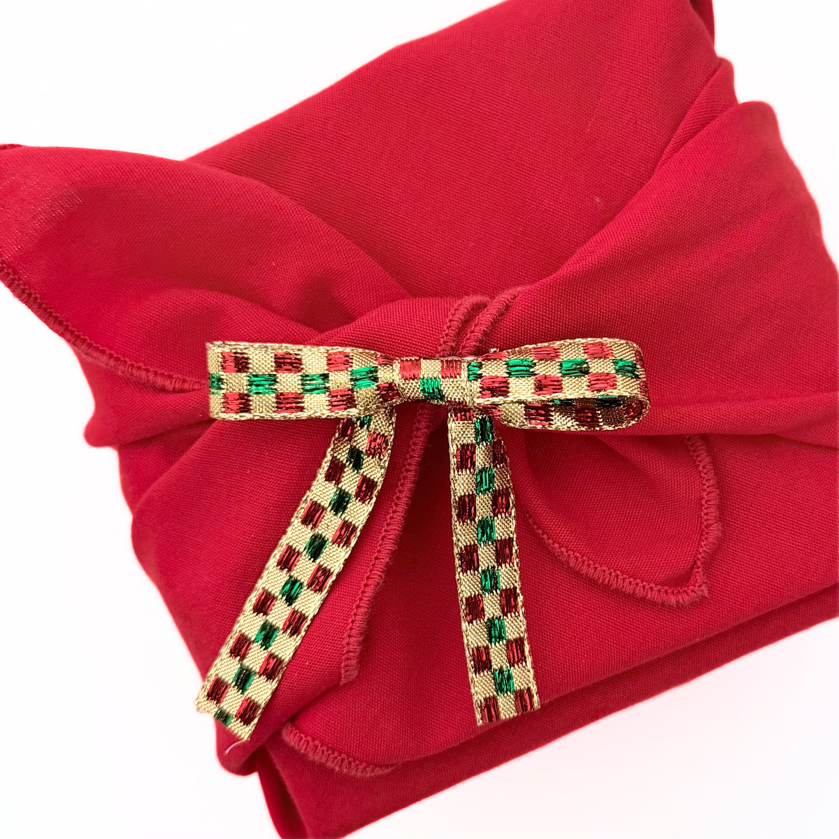 Gold Check Small Bow Set