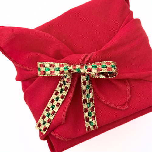 Gold Check Small Bow Set